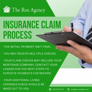 The Roe Agency Naples, Florida Instagram Feed Post Example: Insurance Claim Process